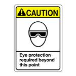 ANSI Eye Protection Required Beyond This Point Sign